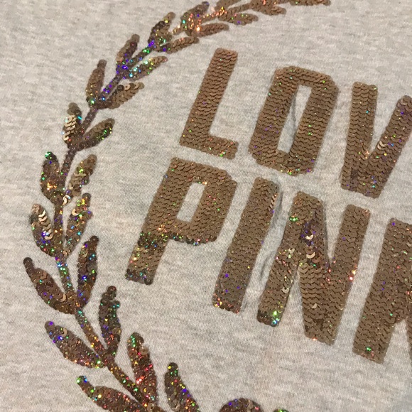 Rare Victorias Secret PINK Limited Edition BLING Faux-Fur Signature Zip Hoodie L - Picture 5 of 15